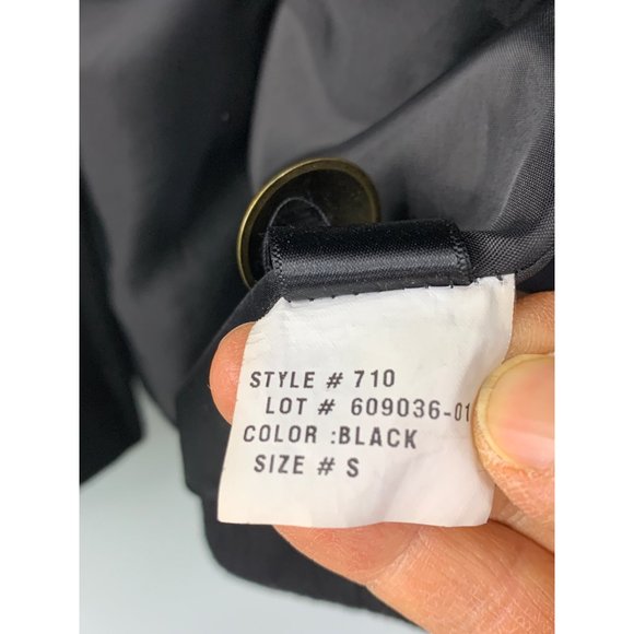 7 for all Mankind Wool Pea coat Black Leather Trim Size Small Button 6629 - Picture 12 of 12